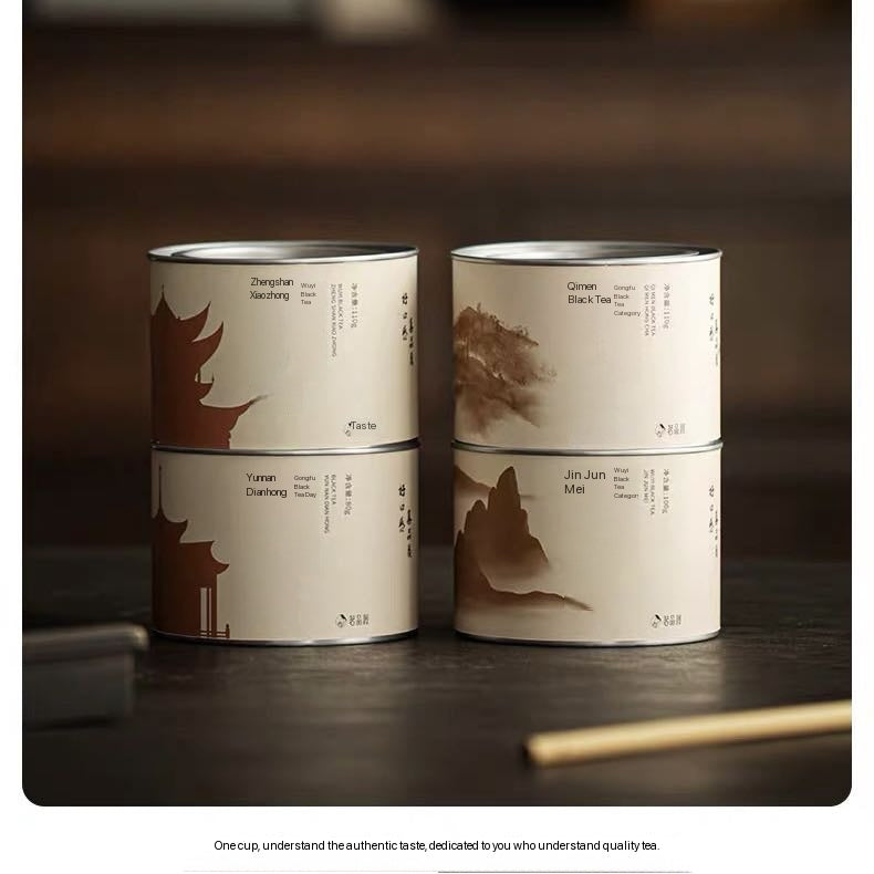 A set of the four major black teas