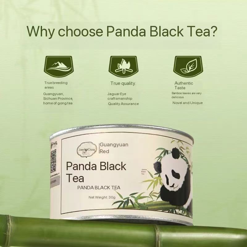 Panda Black Tea, Premium Sichuan Tea, Authentic Junmei Tea
