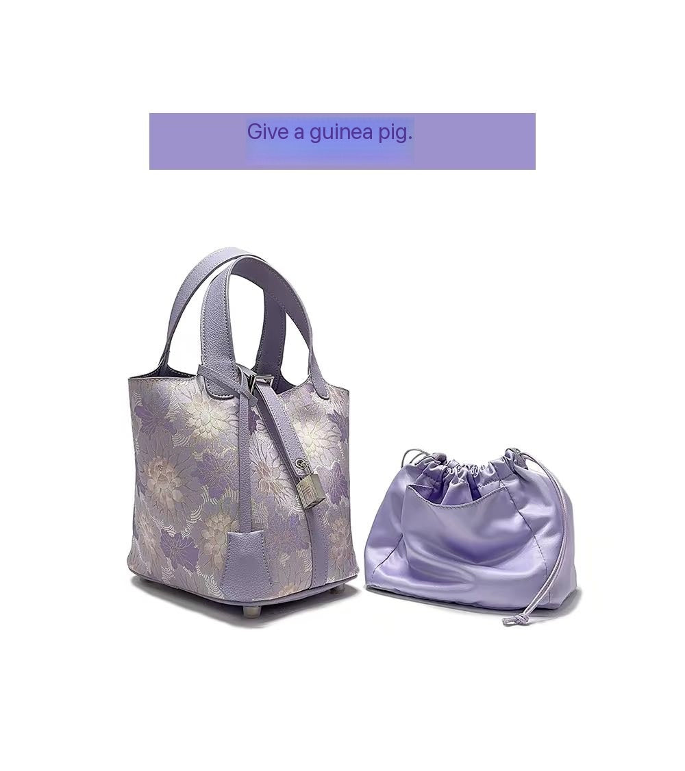 Traditional Chinese Folk Art Songzhi Water Bucket Bag for Women