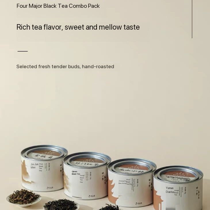 A set of the four major black teas