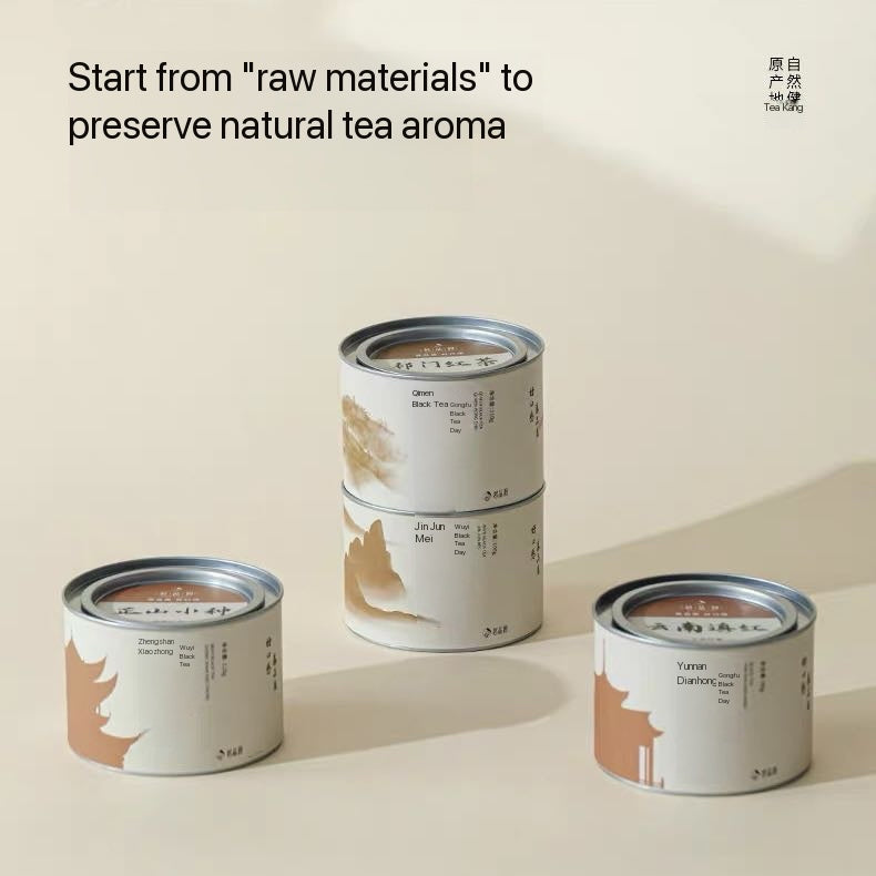 A set of the four major black teas