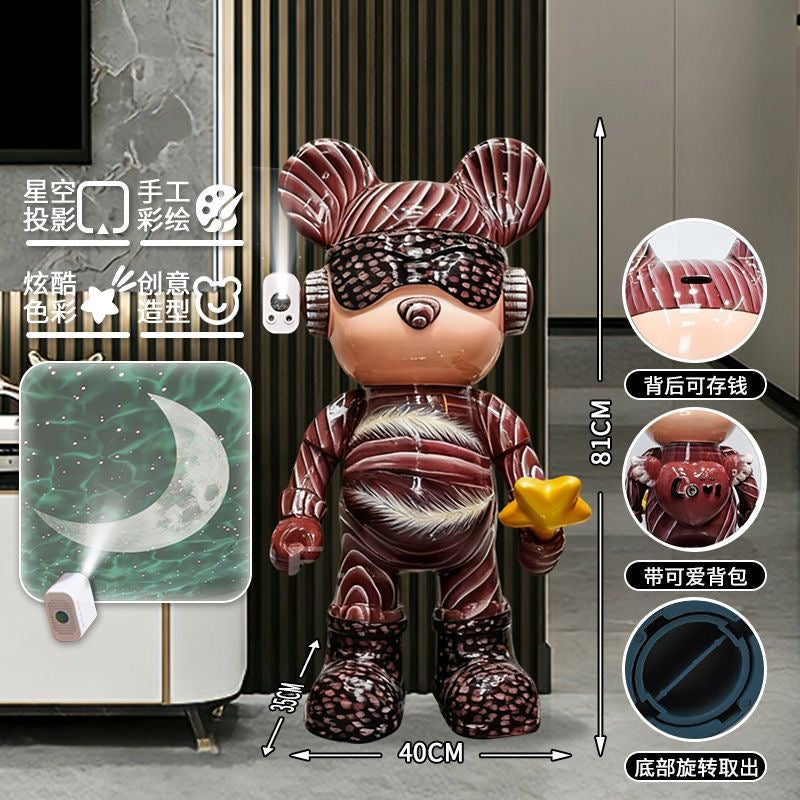 Large interstellar space bear living room ornament floor decoration